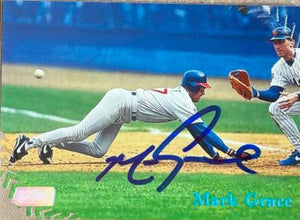 Mark Grace Signed 1998 Stadium Club Baseball Card - Chicago Cubs #253