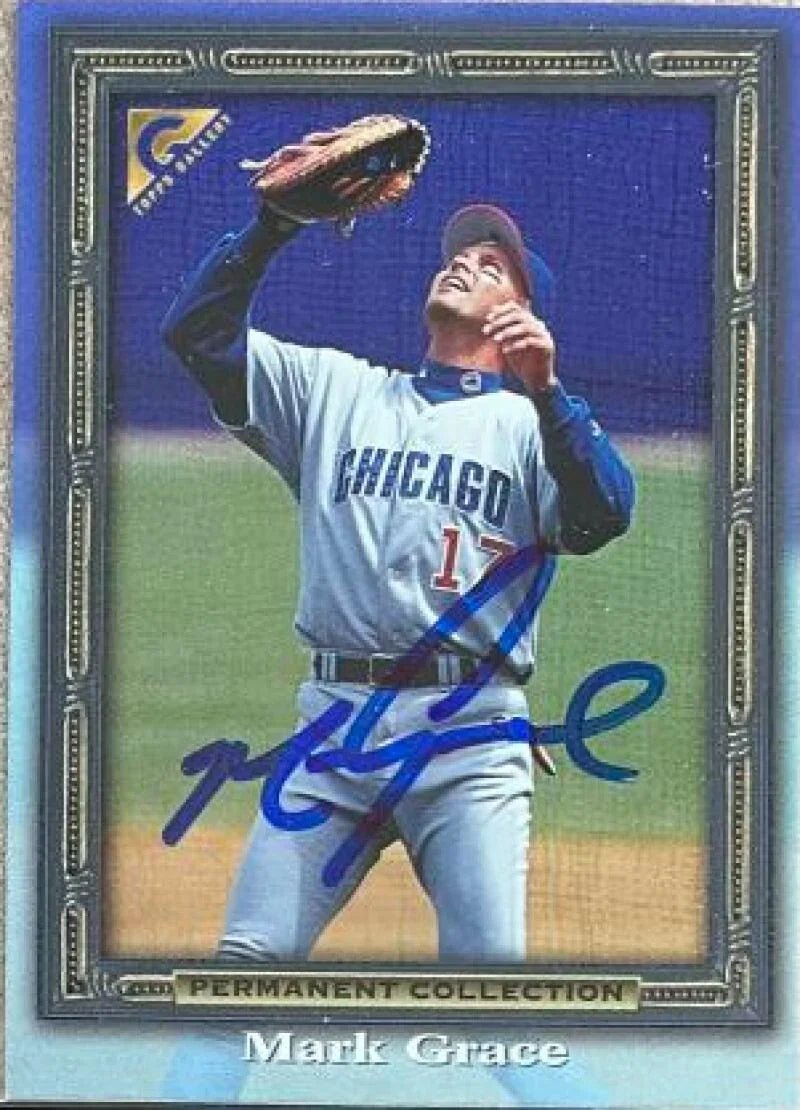 Mark Grace Signed 1998 Topps Gallery Baseball Card - Chicago Cubs #58