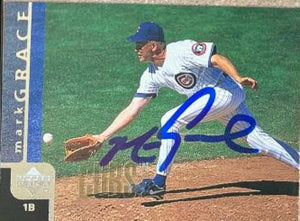 Mark Grace Signed 1998 Upper Deck Baseball Card - Chicago Cubs #52