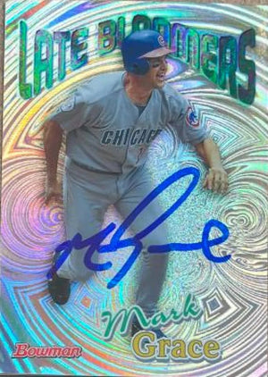 Mark Grace Signed 1999 Bowman Late Bloomers Baseball Card - Chicago Cubs #LB9