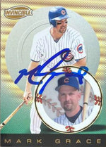 Mark Grace Signed 1999 Pacific Invincible Baseball Card - Chicago Cubs #29