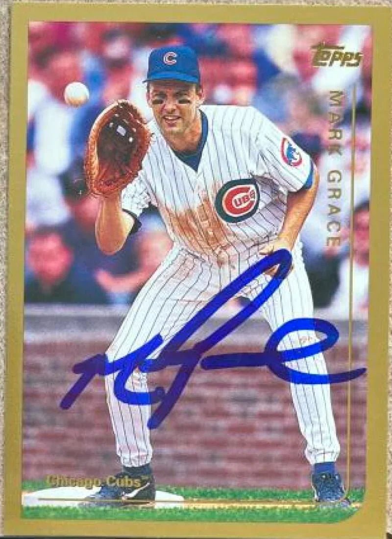 Mark Grace Signed 1999 Topps Baseball Card - Chicago Cubs #280