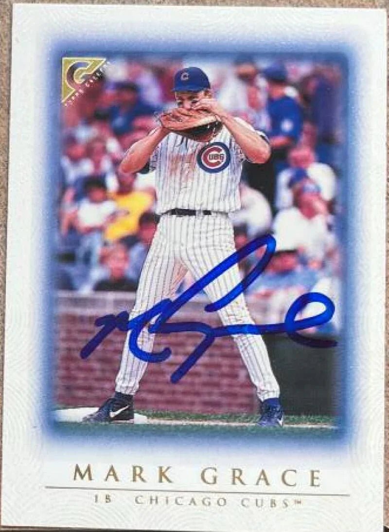 Mark Grace Signed 1999 Topps Gallery Baseball Card - Chicago Cubs #61