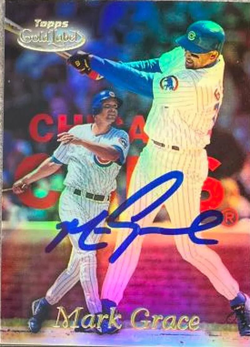 Mark Grace Signed 1999 Topps Gold Label Class 3 Baseball Card - Chicago Cubs #3