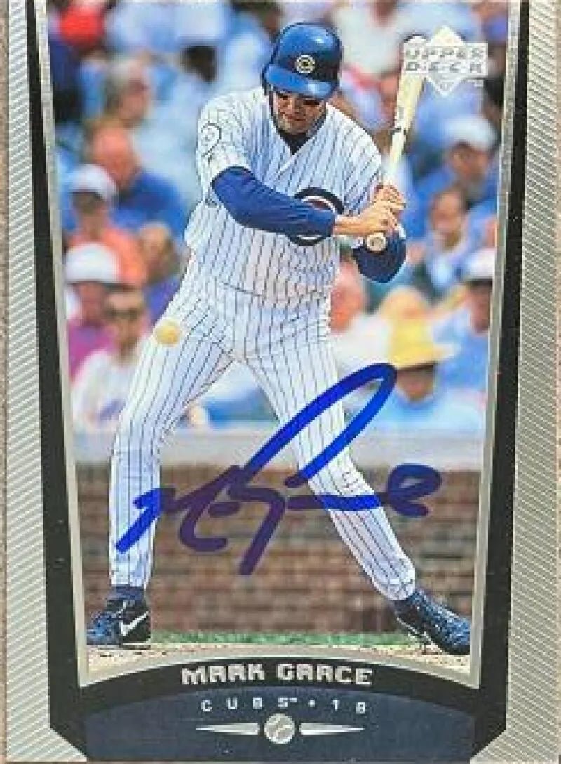 Mark Grace Signed 1999 Upper Deck Baseball Card - Chicago Cubs #61