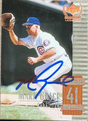 Mark Grace Signed 1999 Upper Deck Century Legends Baseball Card - Chicago Cubs #91