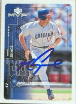 Mark Grace Signed 1999 Upper Deck MVP Baseball Card - Chicago Cubs #40