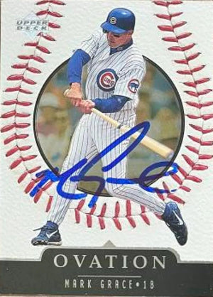 Mark Grace Signed 1999 Upper Deck Ovation Baseball Card - Chicago Cubs #7