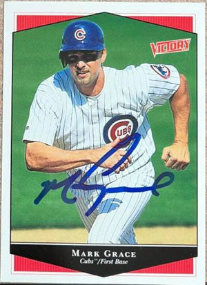 Mark Grace Signed 1999 Upper Deck Victory Baseball Card - Chicago Cubs #79