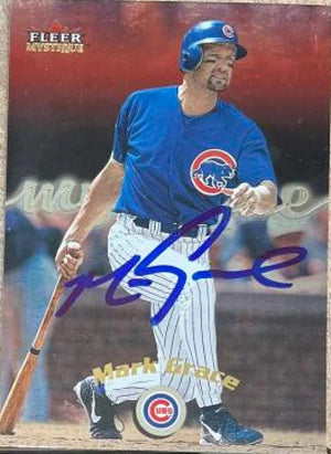 Mark Grace Signed 2000 Fleer Mystique Baseball Card - Chicago Cubs #6