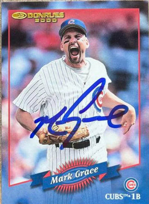 Mark Grace Signed 2001 Donruss 2000 Retro Baseball Card - Chicago Cubs #24