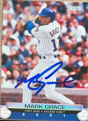 Mark Grace Signed 2001 Stadium Club Baseball Card - Arizona Diamondbacks