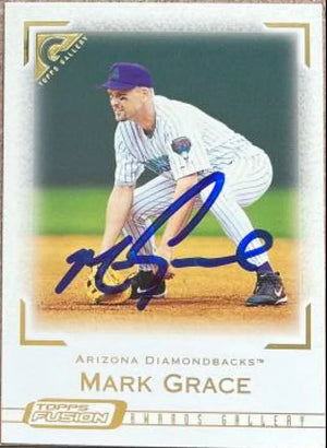 Mark Grace Signed 2001 Topps Fusion Baseball Card - Arizona Diamondbacks