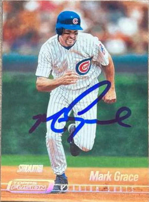 Mark Grace Signed 2001 Topps Fusion Baseball Card - Chicago Cubs #155 SC