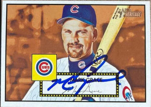 Mark Grace Signed 2001 Topps Heritage Baseball Card - Chicago Cubs #130 Red Back