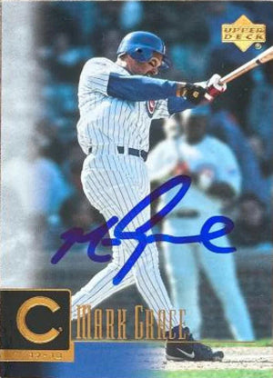 Mark Grace Signed 2001 Upper Deck Baseball Card - Chicago Cubs #176