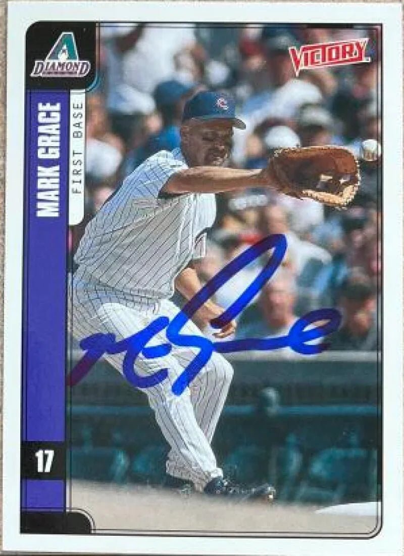 Mark Grace Signed 2001 Upper Deck Victory Baseball Card - Arizona Diamondbacks