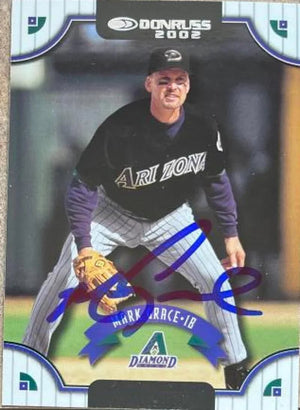 Mark Grace Signed 2002 Donruss Baseball Card - Arizona Diamondbacks