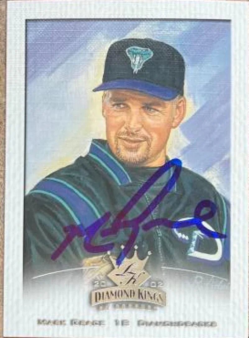 Mark Grace Signed 2002 Donruss Diamond Kings Baseball Card - Arizona Diamondbacks