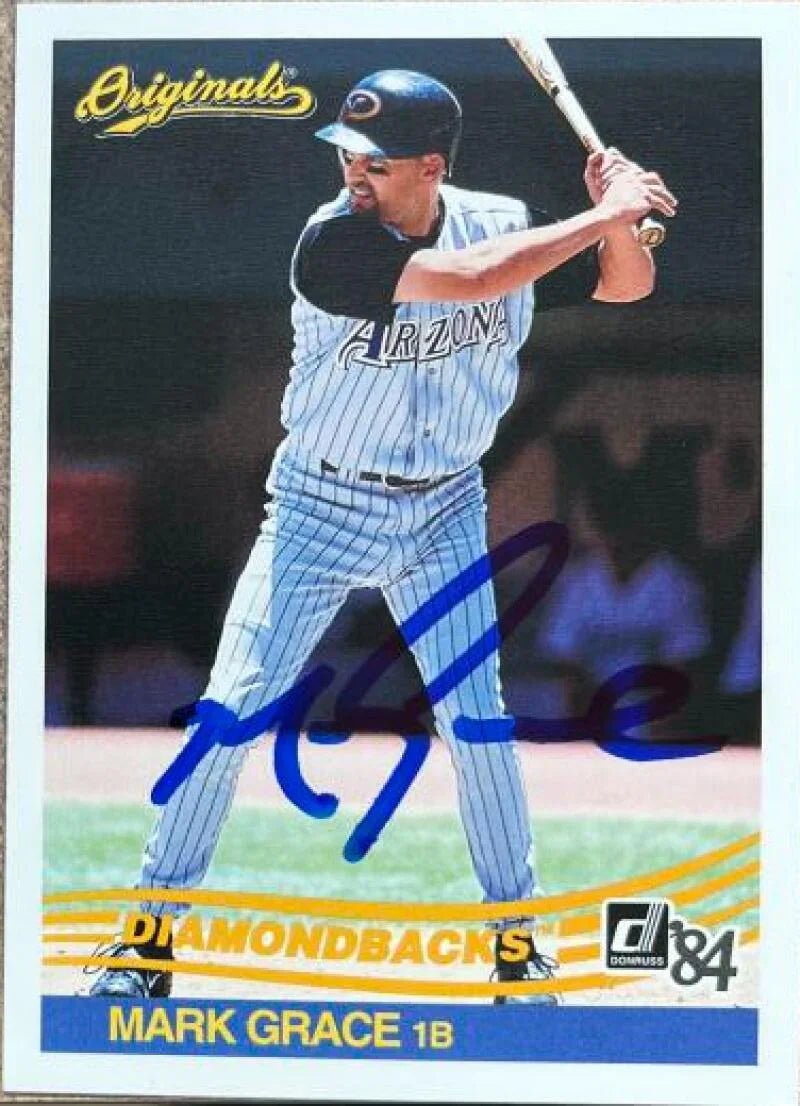 Mark Grace Signed 2002 Donruss Originals Baseball Card - Arizona Diamondbacks #147