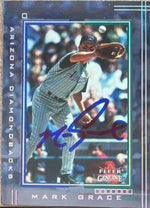 Mark Grace Signed 2002 Fleer Genuine Baseball Card - Arizona Diamondbacks #13