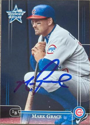 Mark Grace Signed 2002 Leaf Rookies & Stars Baseball Card - Chicago Cubs #115 SP, VAR: Cubs