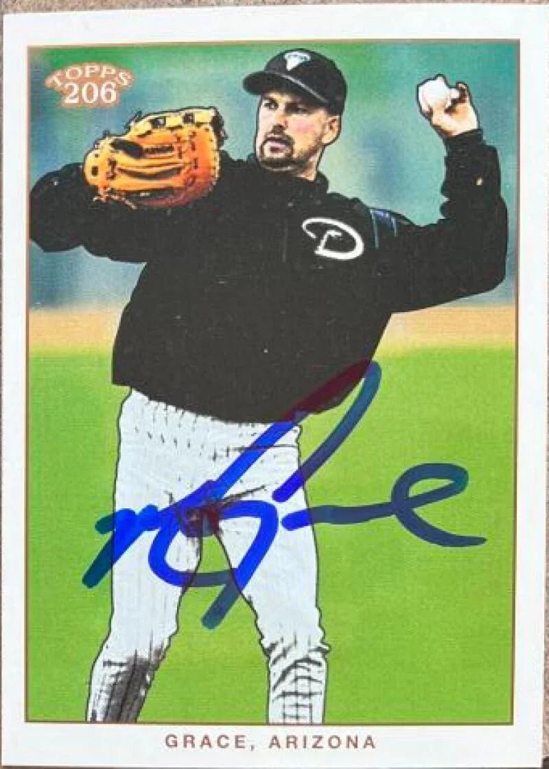 Mark Grace Signed 2002 Topps 206 Baseball Card -  Arizona Diamondbacks #98