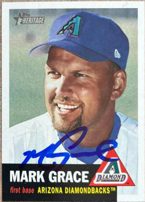 Mark Grace Signed 2002 Topps Heritage Baseball Card - Arizona Diamondbacks #136
