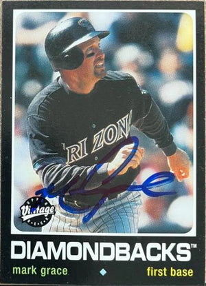 Mark Grace Signed 2002 Upper Deck Vintage Baseball Card - Arizona Diamondbacks #175