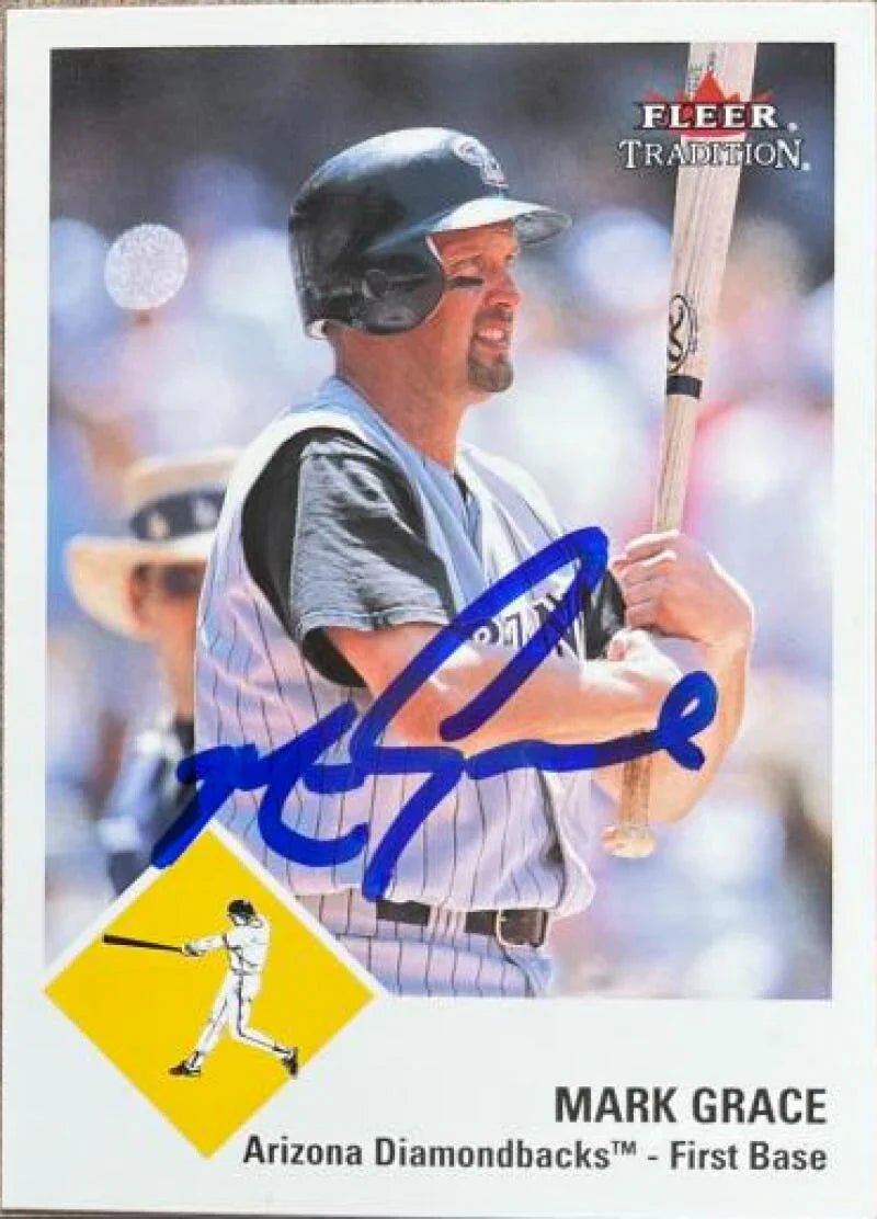 Mark Grace Signed 2003 Fleer Tradition Baseball Card - Arizona Diamondbacks #276