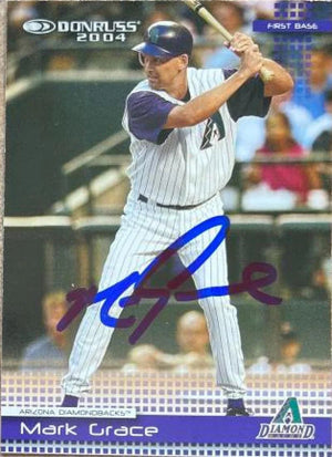 Mark Grace Signed 2004 Donruss Baseball Card - Arizona Diamondbacks #220