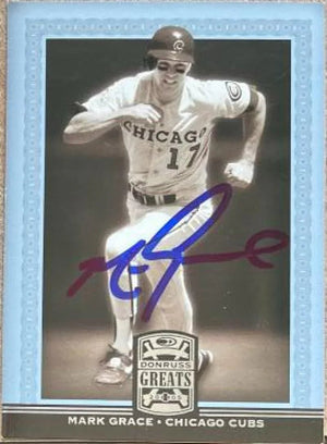 Mark Grace Signed 2005 Donruss Greats Baseball Card - Chicago Cubs #55