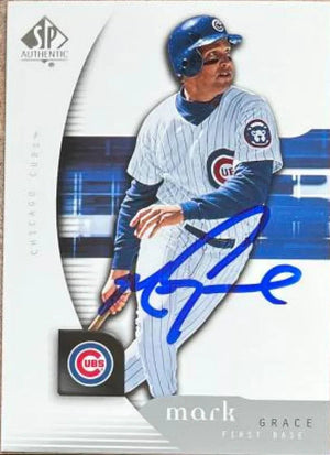 Mark Grace Signed 2005 SP Authentic Baseball Card - Chicago Cubs #63