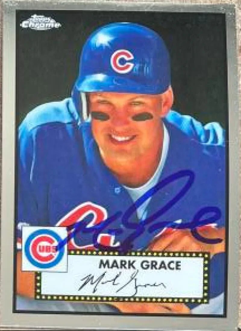 Mark Grace Signed 2021 Topps Chrome Platinum Anniversary Baseball Card - Chicago Cubs #547