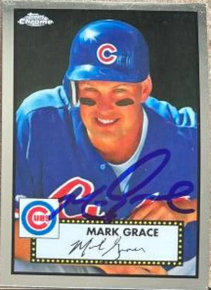 Mark Grace Signed 2021 Topps Chrome Platinum Anniversary Baseball Card - Chicago Cubs #547