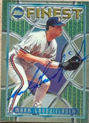 Mark Grudzielanek Signed 1995 Topps Finest Baseball Card - Montreal Expos #250 RC