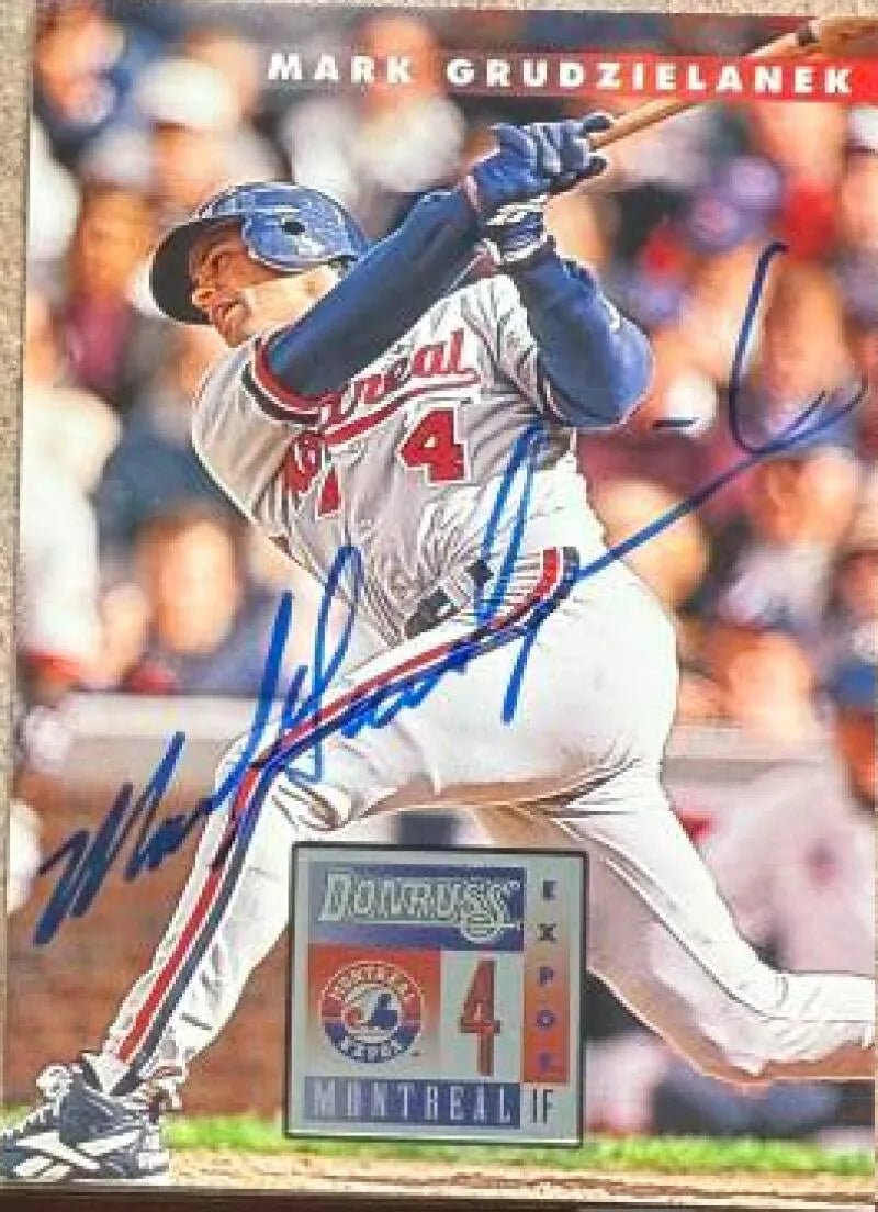 Mark Grudzielanek Signed 1996 Donruss Baseball Card - Montreal Expos #13