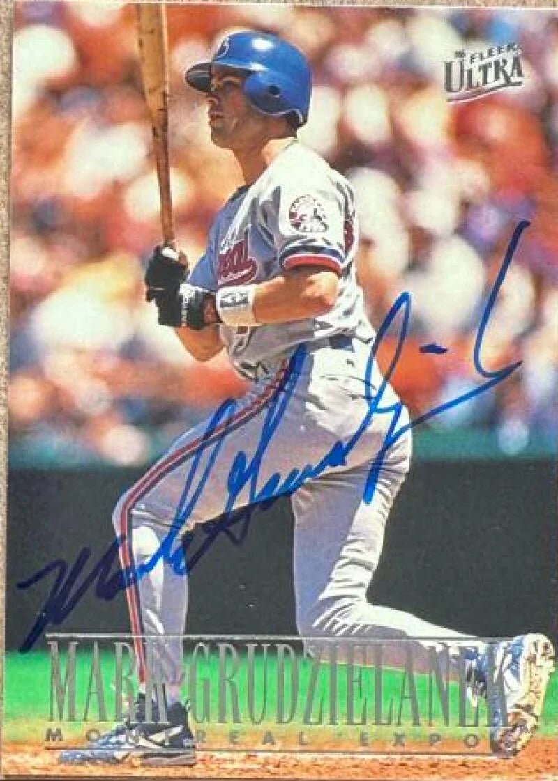 Mark Grudzielanek Signed 1996 Fleer Ultra Baseball Card - Montreal Expos #504