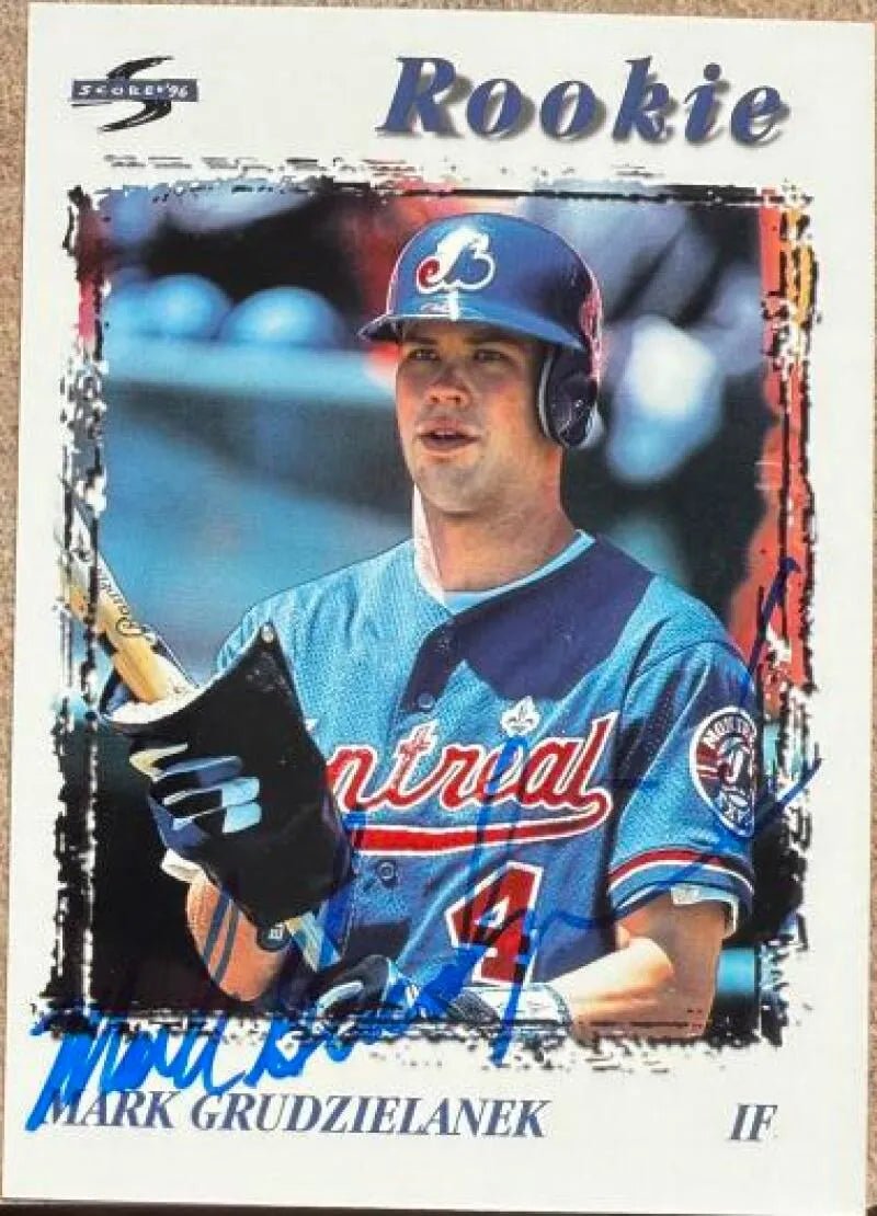 Mark Grudzielanek Signed 1996 Score Baseball Card - Montreal Expos #253 ROO