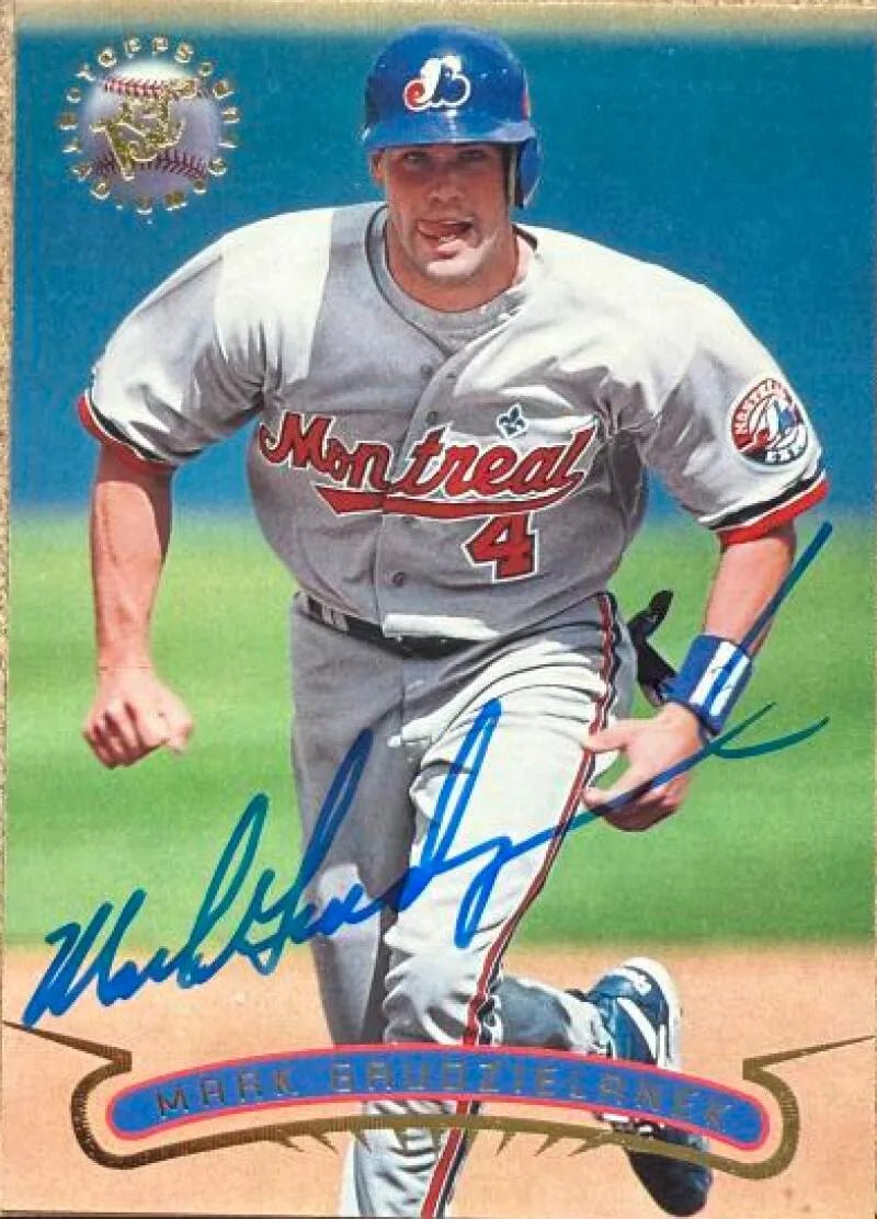 Mark Grudzielanek Signed 1996 Stadium Club Baseball Card - Montreal Expos #449