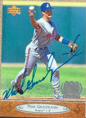 Mark Grudzielanek Signed 1996 Upper Deck Baseball Card - Montreal Expos #132