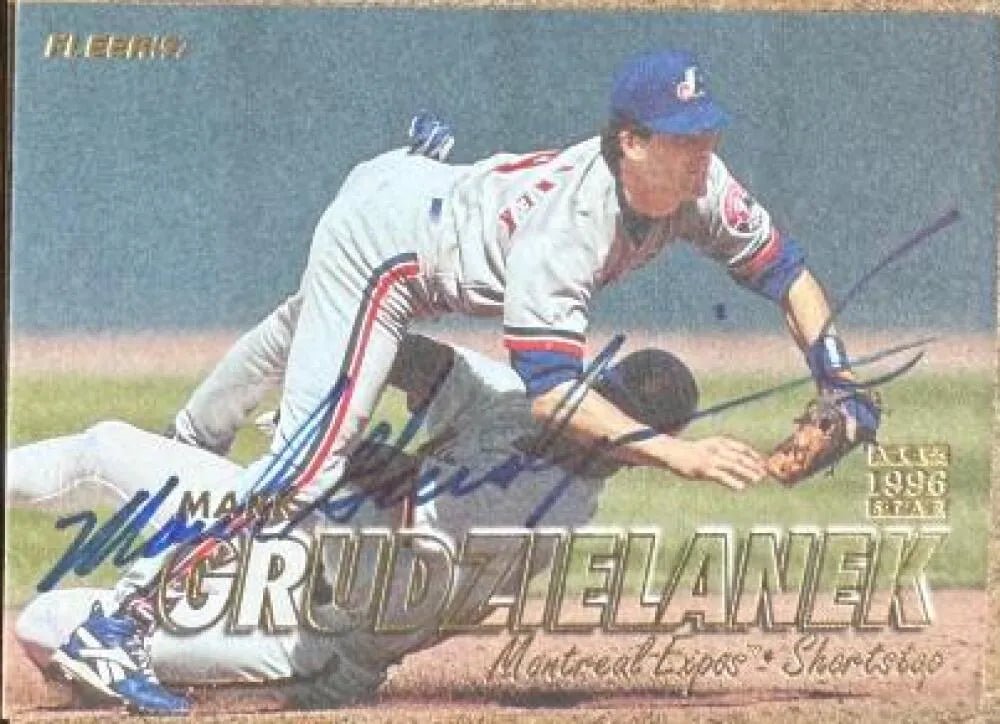 Mark Grudzielanek Signed 1997 Fleer Baseball Card - Montreal Expos #380