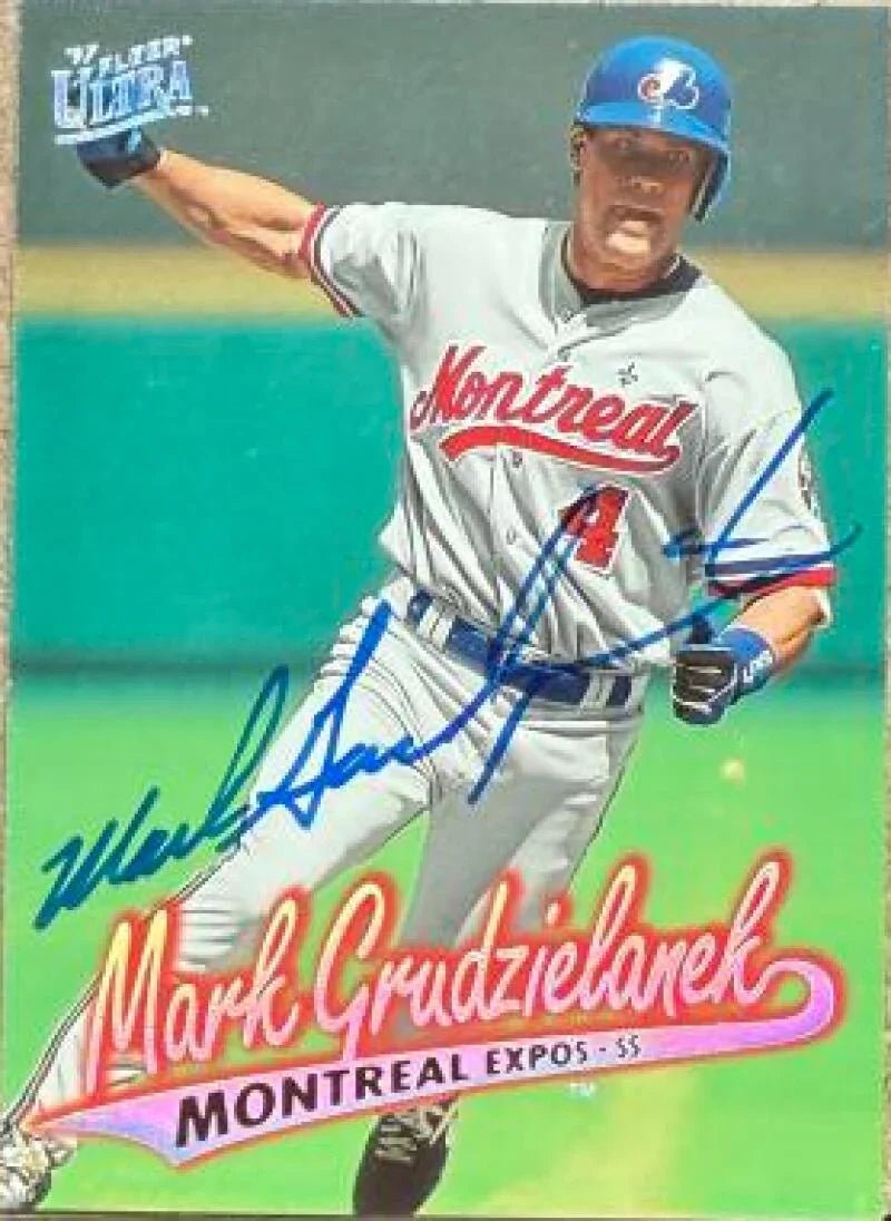 Mark Grudzielanek Signed 1997 Fleer Ultra Baseball Card - Montreal Expos #230