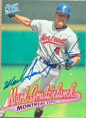 Mark Grudzielanek Signed 1997 Fleer Ultra Baseball Card - Montreal Expos #230