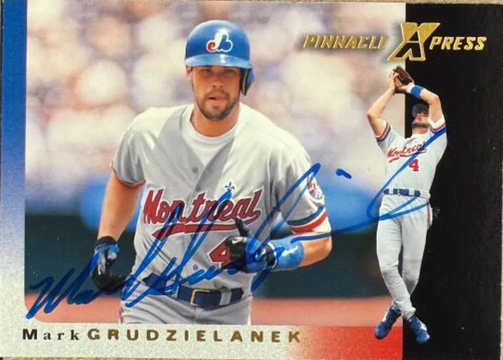 Mark Grudzielanek Signed 1997 Pinnacle X-Press Baseball Card - Montreal Expos #83
