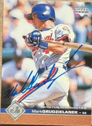 Mark Grudzielanek Signed 1997 Upper Deck Baseball Card - Montreal Expos #110