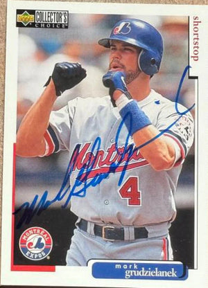 Mark Grudzielanek Signed 1998 Collector's Choice Baseball Card - Montreal Expos #164