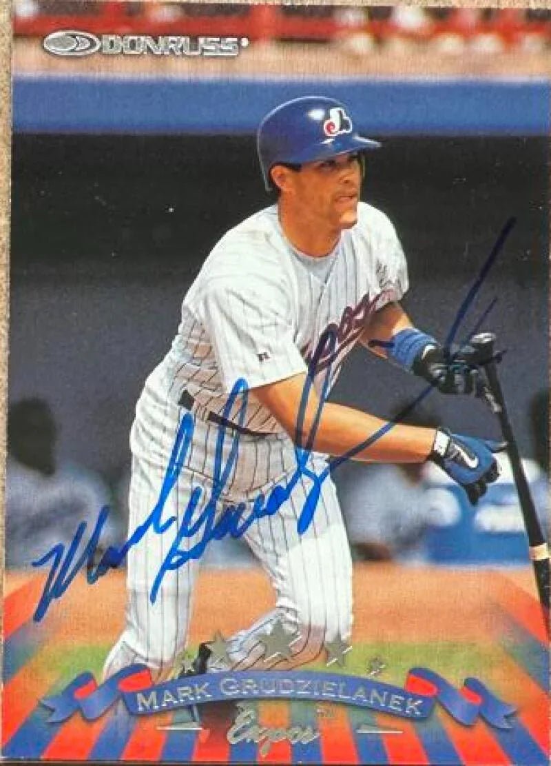 Mark Grudzielanek Signed 1998 Donruss Baseball Card - Montreal Expos #154