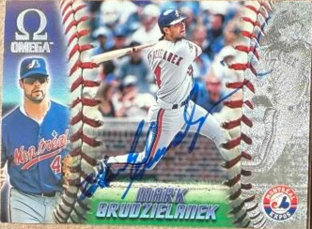 Mark Grudzielanek Signed 1998 Pacific Omega Baseball Card - Montreal Expos #149
