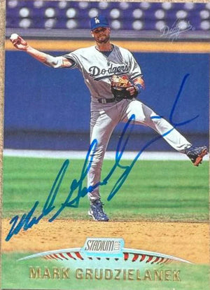 Mark Grudzielanek Signed 1999 Stadium Club Baseball Card - Los Angeles Dodgers #283